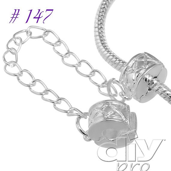 Chain Charm Clasps White Silver Plated For Charm Bracelets Etsy 日本