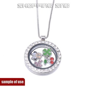 RUBYCA Wholesale 50pcs Floating Charms Lot For DIY Glass Living Memory Locket Mix Silver Gold Color