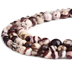 Natural Gemstone Loose Beads Round Australia Zebra Jasper Gem Stone Beads 1 Strand 4mm 6mm 8mm 10mm for DIY Jewelry Making