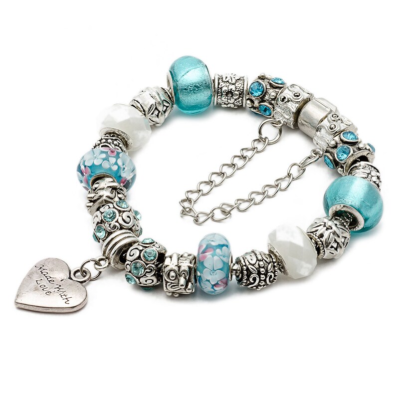 Luxury Blue Charm Bracelet 20cm by Eart FREE SHIPPING Etsy