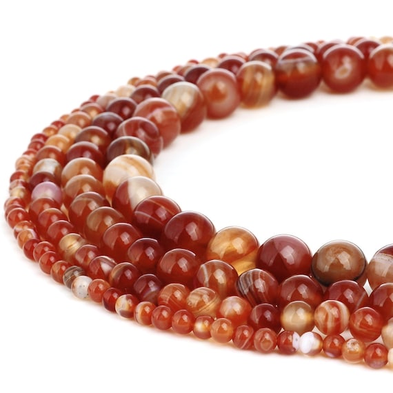 Perline Rotonde Sfuse In Agata Naturale Opaca, Filo Da 39 Cm - Foto 8