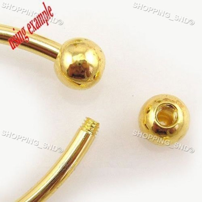 Gold Bangle Bracelet Screw Ball Cuff Fit Charm Beads Jewelry Etsy