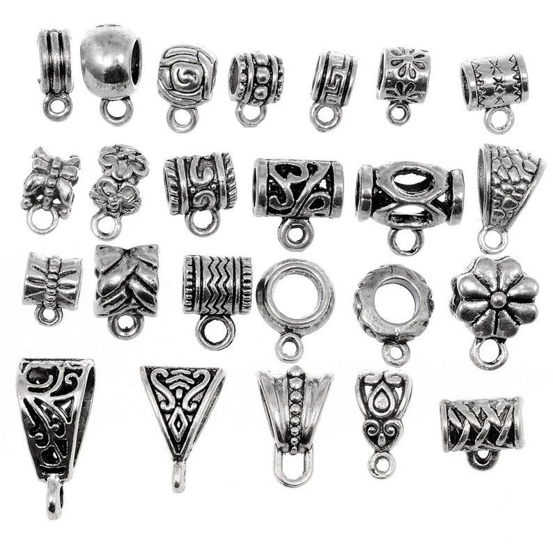 Bails Connectors for Charms Bail Beads for Pendants 24 Etsy