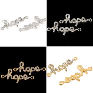 Inspirierende Hoffnung seitlich Kristall ebnen Armband Anschluss für Armband Halskette Schmuck machen, Metall-Stecker, Stecker Anhänger Perlen
