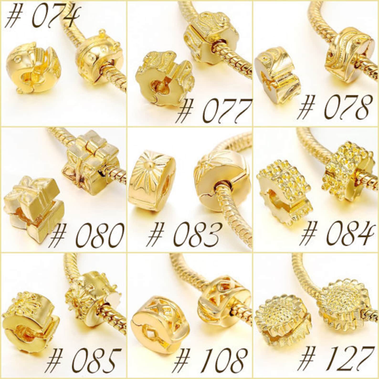 Gold Charm Clasps For Charm Bracelets Making 1/10/20/40pcs Etsy