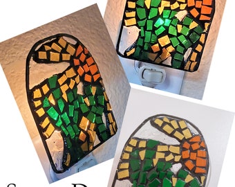 Western/Southwest Night Lights-Stained Glass/Mosaic Designs-Ready to Ship!