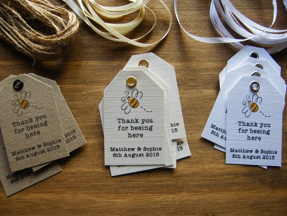 Personalised Wedding Favour Thank You Tags