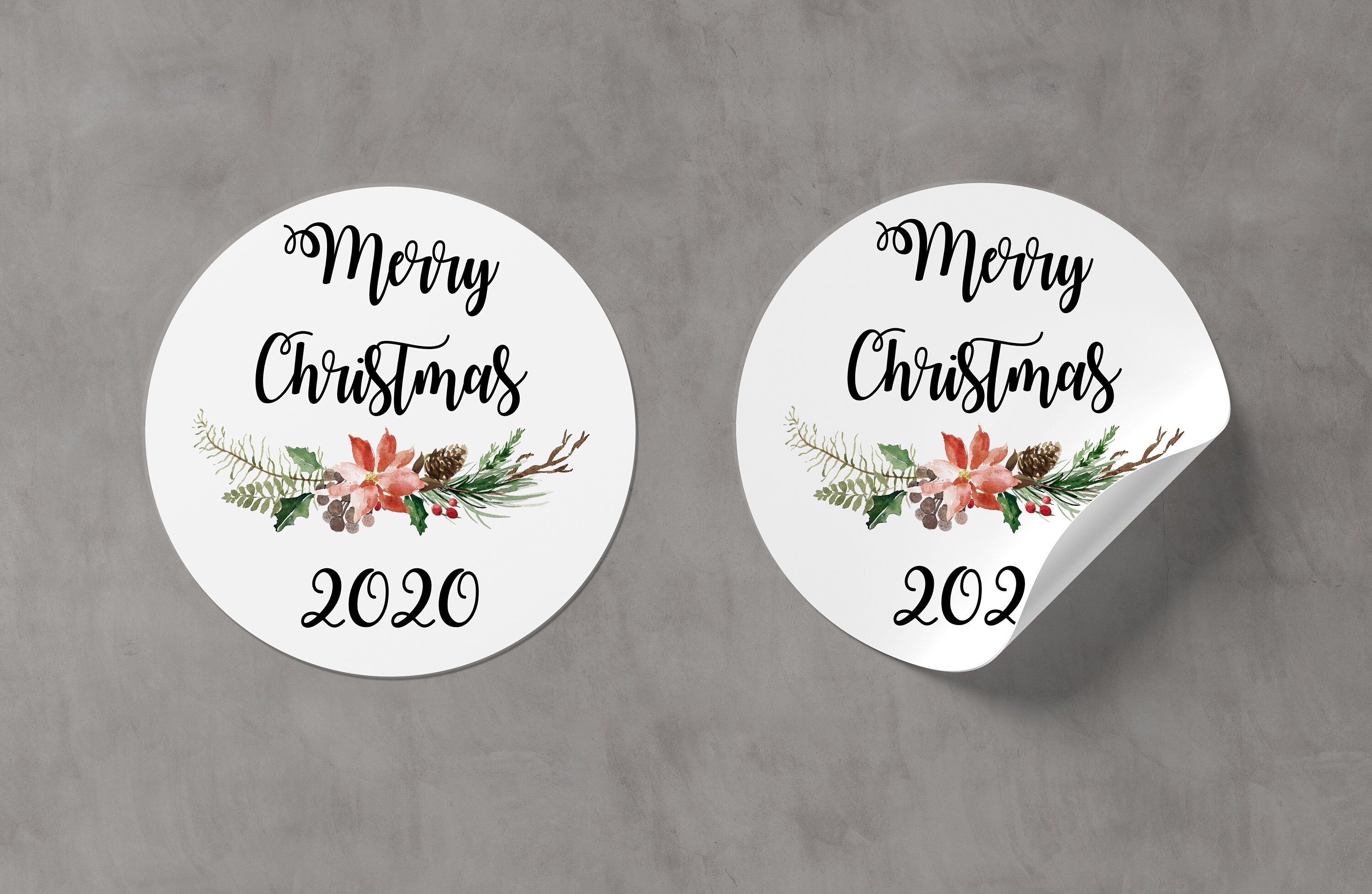 Merry Christmas 2020 Stickers Labels Self Adhesive Sheets Etsy