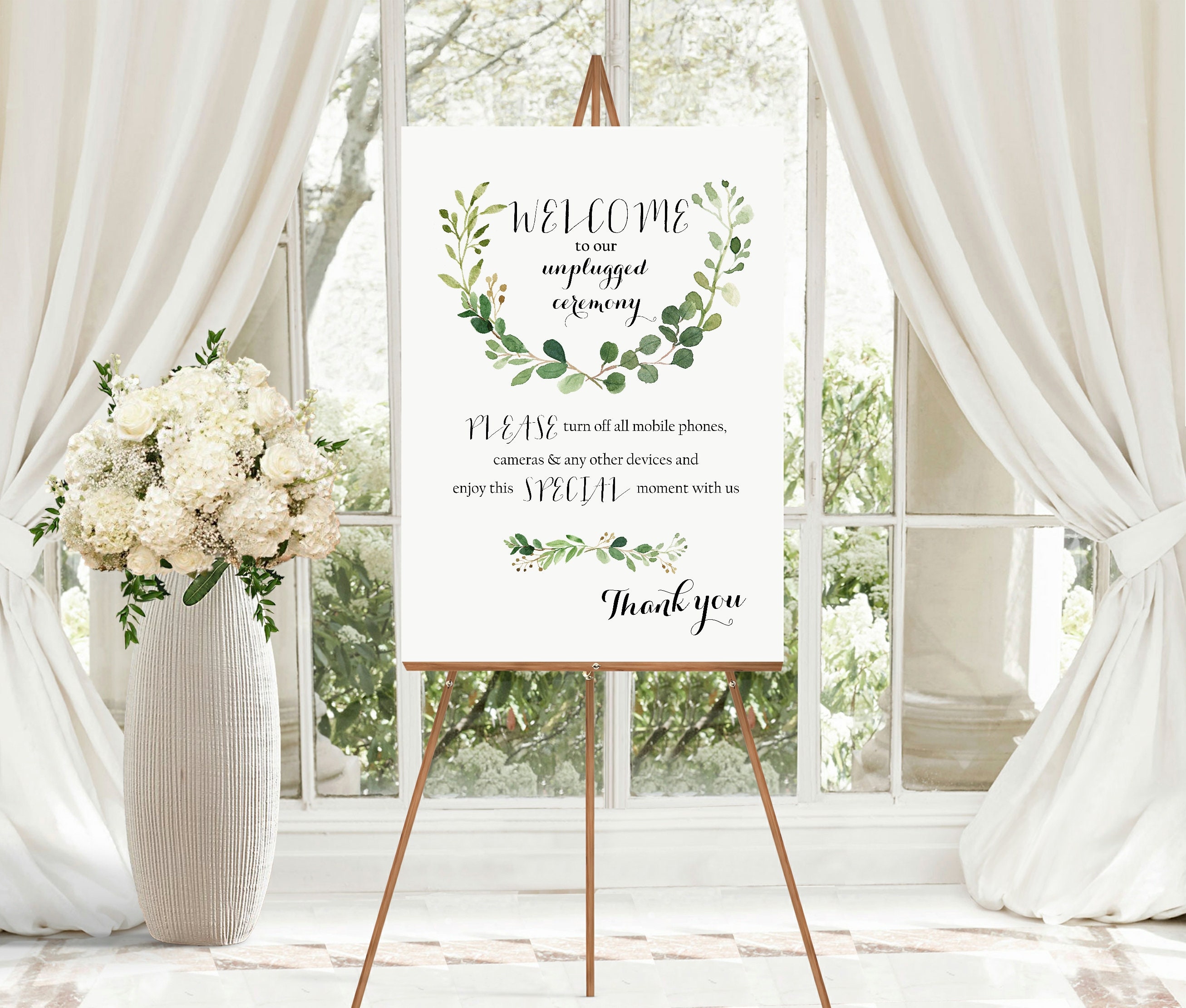 A1, A2 or A3 Foam / Foamex Board Wedding Signs Printed - Welcome