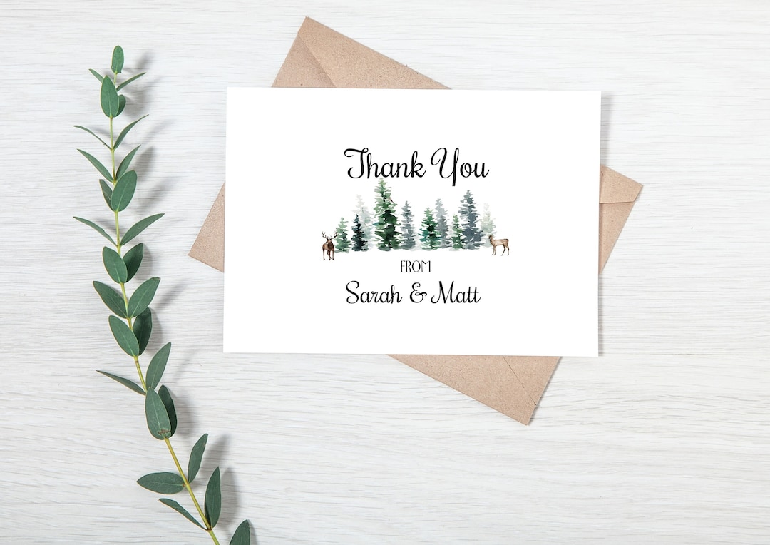 Pack of 10 A6 Tent Folded Thank You Cards & Envelopes Wedding Party ...