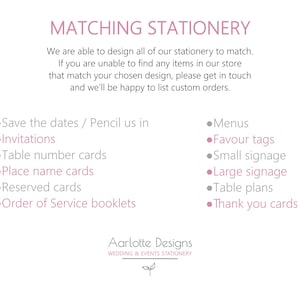 DIY Printed Wedding Table Seating Plan Chart Cards and Headers Simple Modern 203 image 6