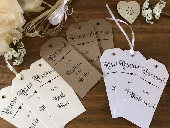 Wedding Retro Luggage Tags Personalised Large Wedding Reserved
