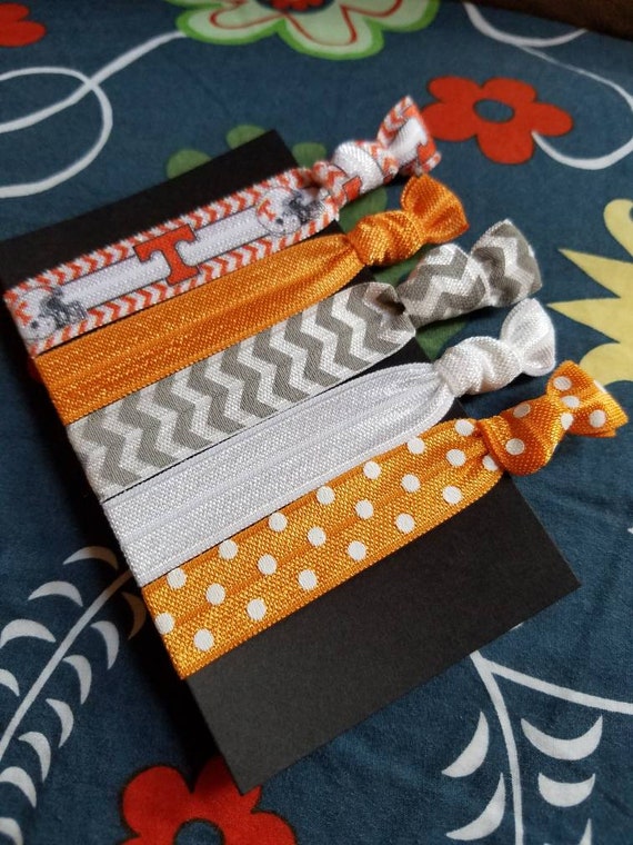 University Of Tennessee Vols Orange And White Elastic Hair Etsy