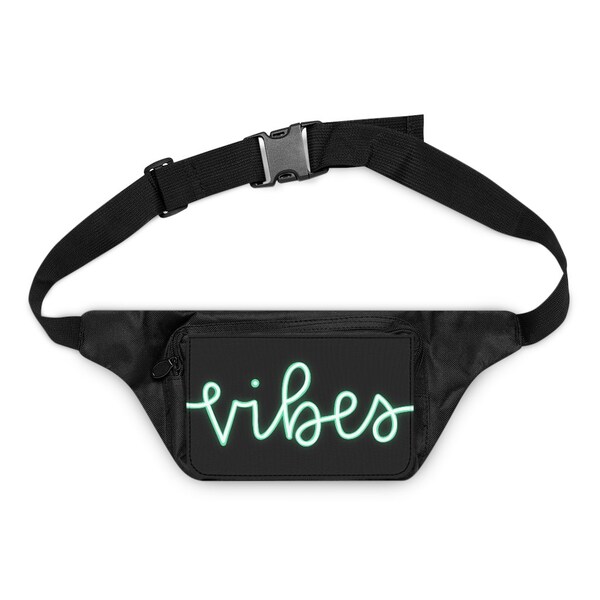 Vibes Fanny Pack, neon and black