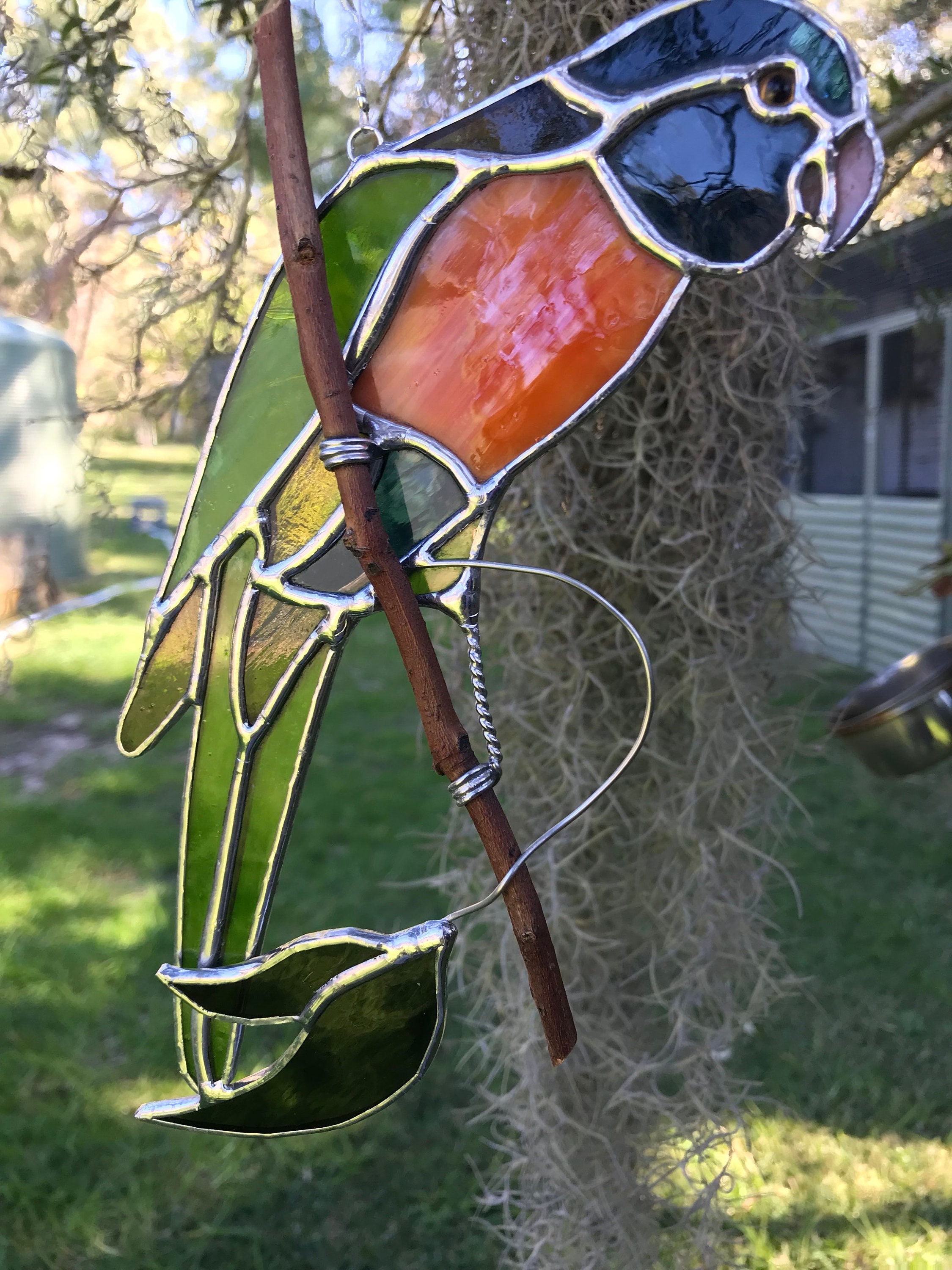 Birds of Australia stained glass suncatchers. Rainbow Etsy
