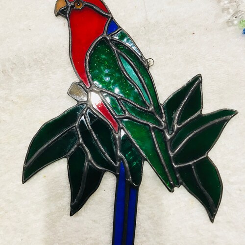 Birds of Australia Stained Glass Suncatchers. 28 Parrot. Etsy Australia