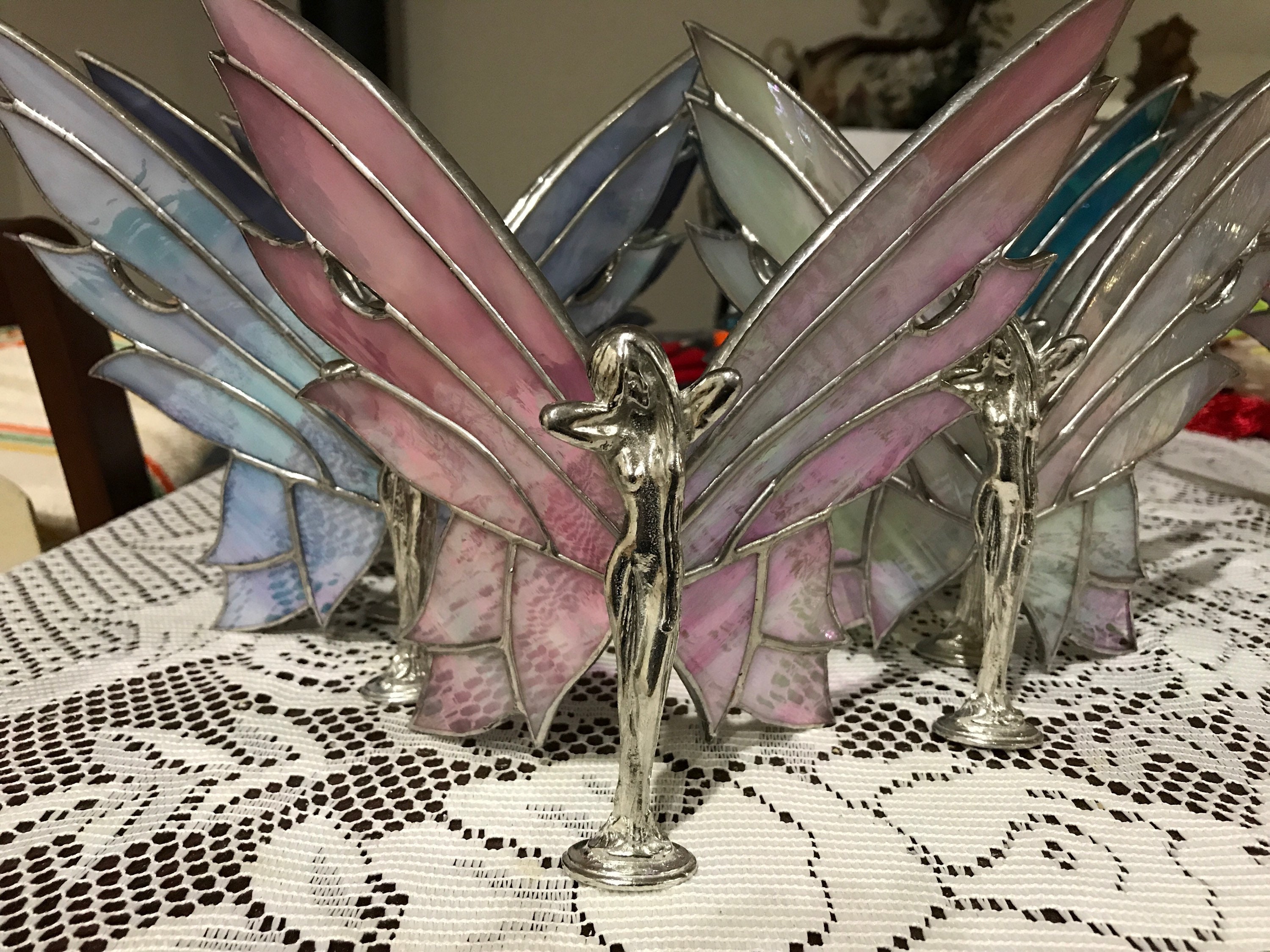 Standing Stained Glass Fairies. Etsy Australia