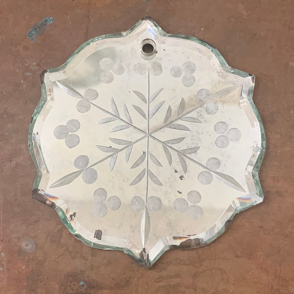 Antiqued Mirror Ornament (hand made)