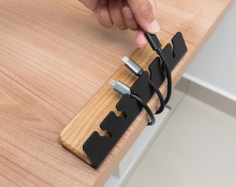 Cable management, Wooden Cable Organizer, Desk Organizer, Cord Management, Cable Storage Solution, Tidy Workspace, Tangle-Free