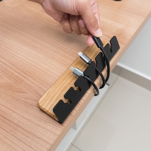 Cable management, Wooden Cable Organizer, Desk Organizer, Cord Management, Cable Storage Solution, Tidy Workspace, Tangle-Free