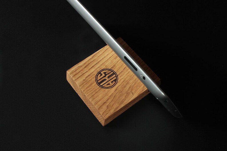 iPad Stand Wood Includes FREE Monogram of Initials image 2