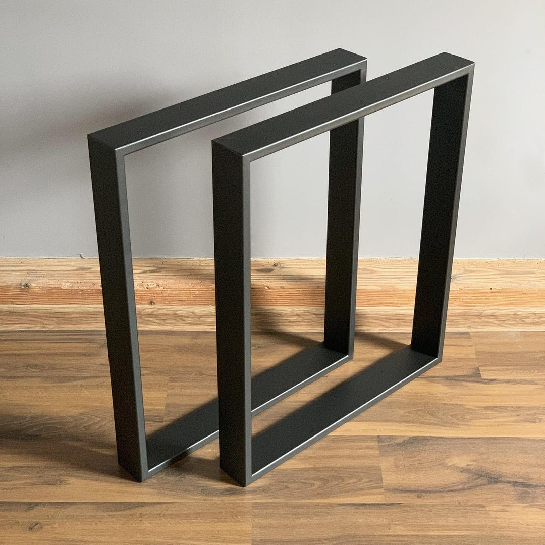 Steel Table Legs Set - Modern Rectangular Frame 72x60 Cm Industrial ...