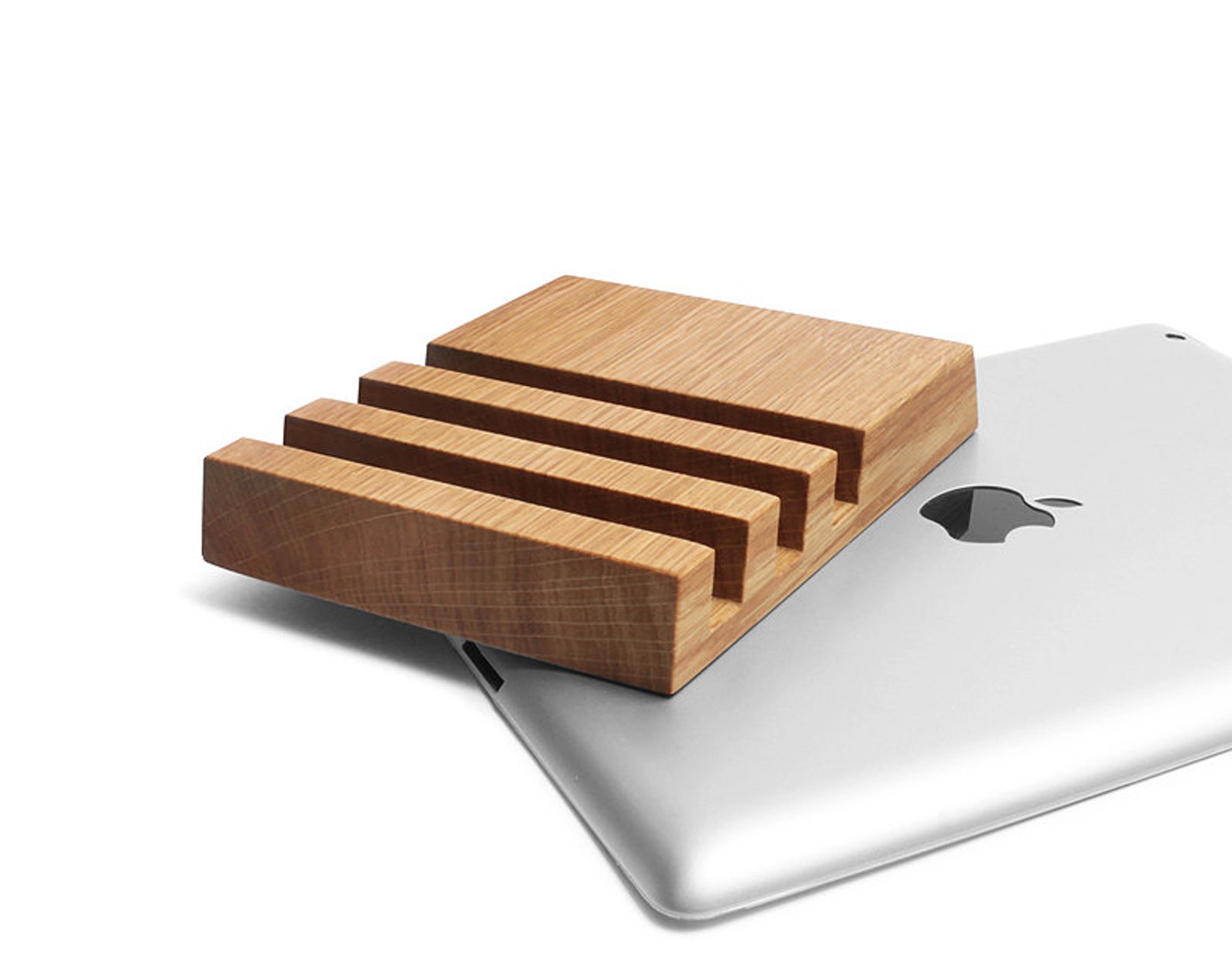 Multiple Oak Wood Charging Station Holds up to 3 Devices Etsy