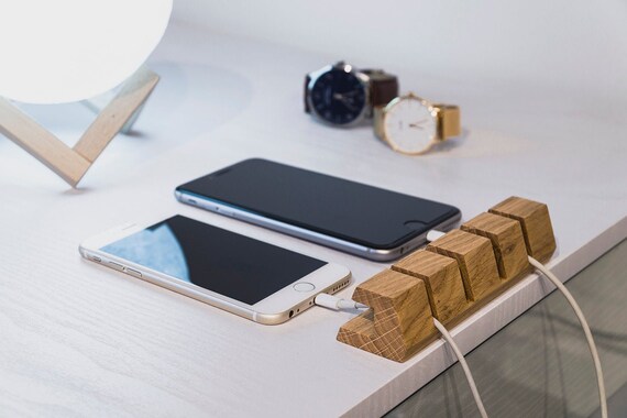 Wooden Cable Organizer Cable Organizer For Desk Cable Etsy