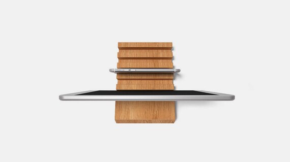 Wooden Multiple Charging Station for iPad, iPhone, Kindle, - Up to 5 Devices