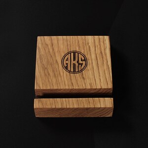 iPad Stand Wood Includes FREE Monogram of Initials image 3