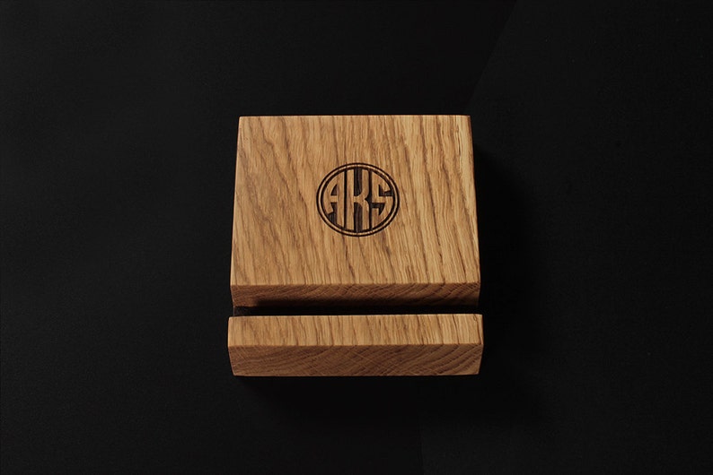 iPad Stand Wood Includes FREE Monogram of Initials image 3