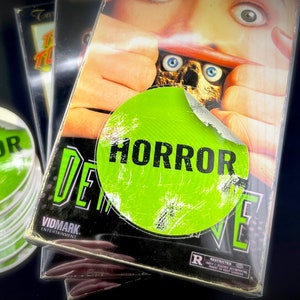 3” VHS Horror Sticker | Clear Vinyl | Retro | Horror Movies | Movie Collectors