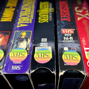 3/4” VHS Rainbow Label Sheet of 24 | Removeable | Retro | Movie Collectors | Matte