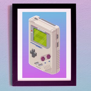 5”x7” Gameboy DMG Pixel Art Print | Nintendo | Retro Gaming | Game Room Décor | Original Gameboy