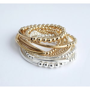 Tube Bracelets • Gold Filled Beaded Bracelet • Sterling Silver Beaded Bracelet • Tube Jewelry • Stackable Jewelry • Beaucoupdebeads • B269