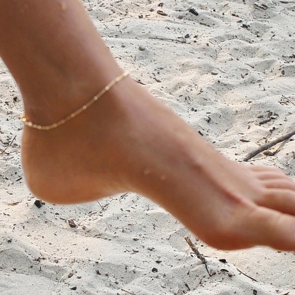 Gold Anklet Bracelet • Anklet Bracelet • Silver Anklet Bracelet • Anklet • Satellite Anklet • Anklet Bead Bracelet • Beaucoupdebeads • B001