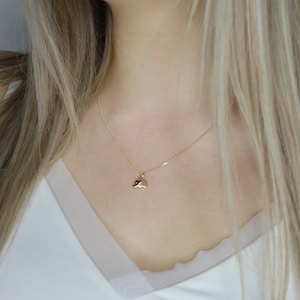 14K Solid Gold Tiny Elephant Charm Necklace • Dainty 14K Solid Gold Elephant Charm • Beaucoupdebeads • B307