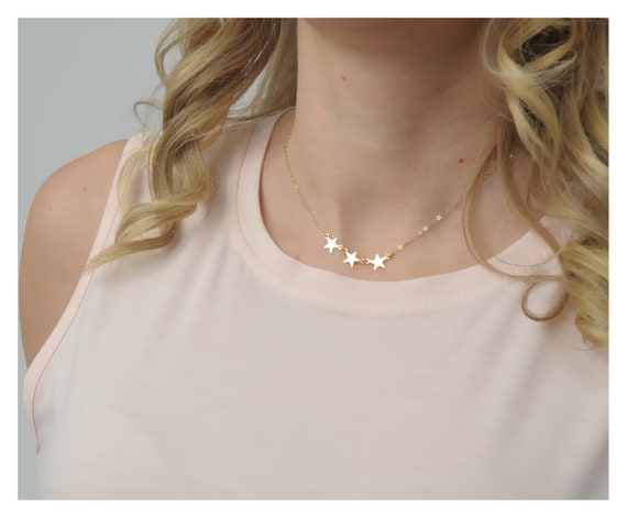 Dainty 14k Gold Filled Star Necklace: Minimalist Astrology Jewelry • B262
