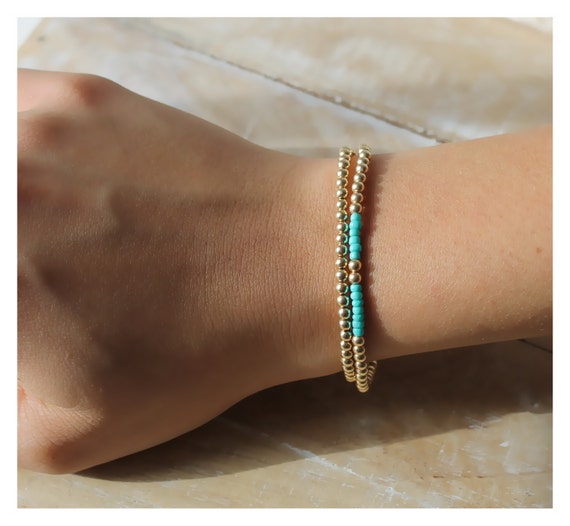 Gold Bracelet 14K Gold Filled Bracelet Gold Stackable Etsy