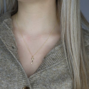 Naszyjnik z kluczem ze złota próby 14K • Minimalistyczny naszyjnik z kluczem ze złota próby 14K • Beaucoupdebeads • B308