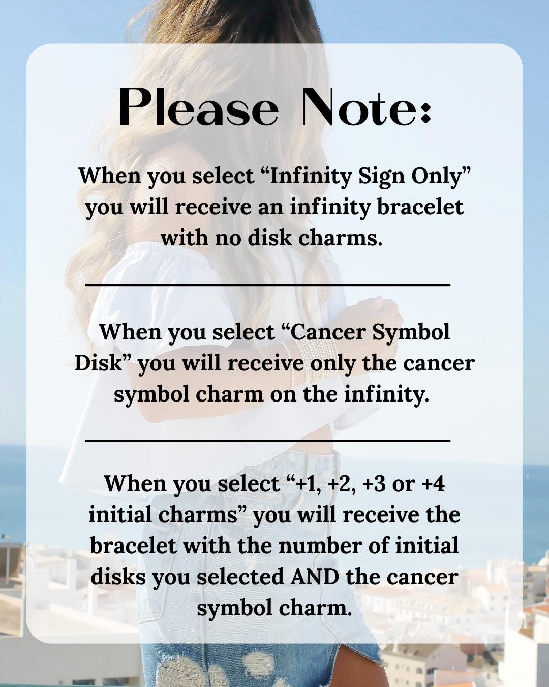 Sterling Silver Infinity Bracelet: Cancer Ribbon Charm, Personalized ...