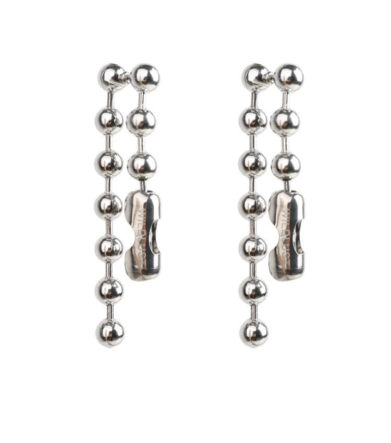 Ball chain Earring Etsy