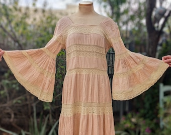 Vintage Pintuck Mexican Wedding Dress