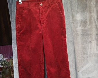 Pantalon velour côtelé New Man bordeaux 80's (TXS/S)