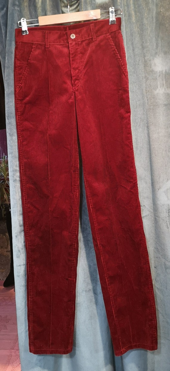 New Man 80's burgundy corduroy pants (TXS/S)  - image 2