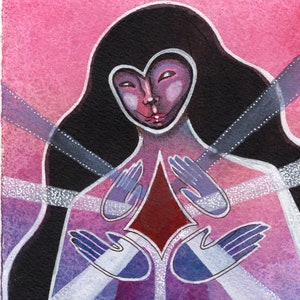Holy Heart || Archival Giclee Watercolor Paper Print