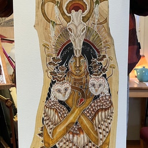Lady of the Little Darkness || Archival Giclee Watercolor Paper Print