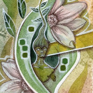 Sprout Sprite || Archival Giclee Watercolor Paper Print
