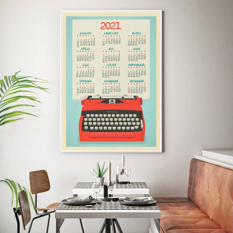 Wall Calendar 2021 Extra Large Framed Print ATAGlance Etsy