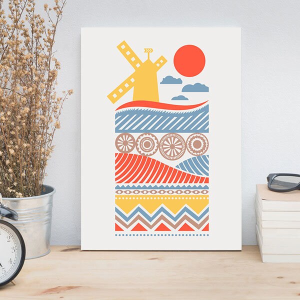 Scandinavian Nursery Folk Art Print Kids Wall Decor Etsy